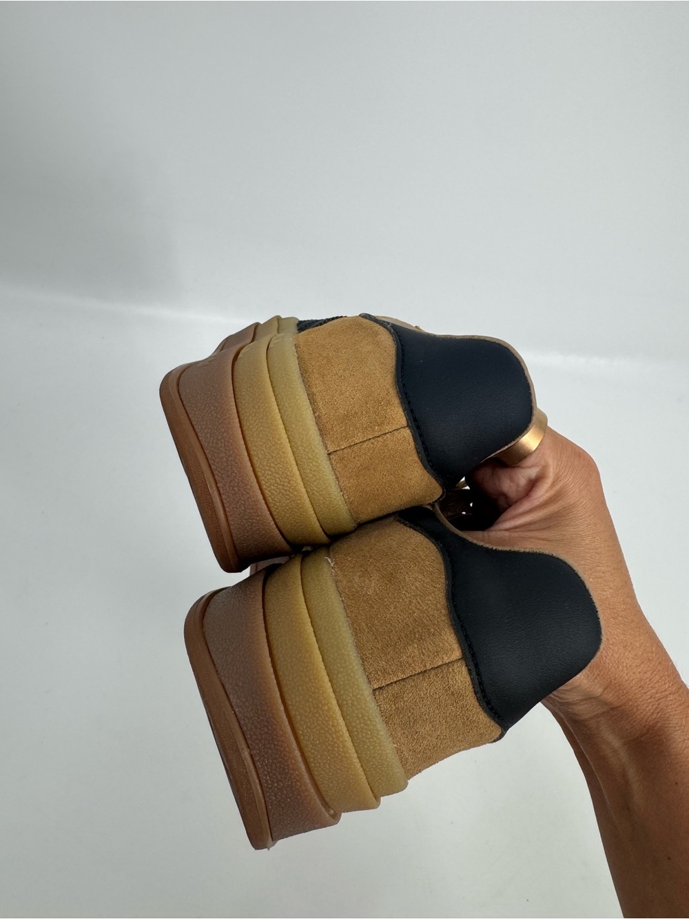 Adidas Originals Womens Gazelle Bold Sneakers Cardboard Core Black Gum Size 6.5 - Picture 7 of 11